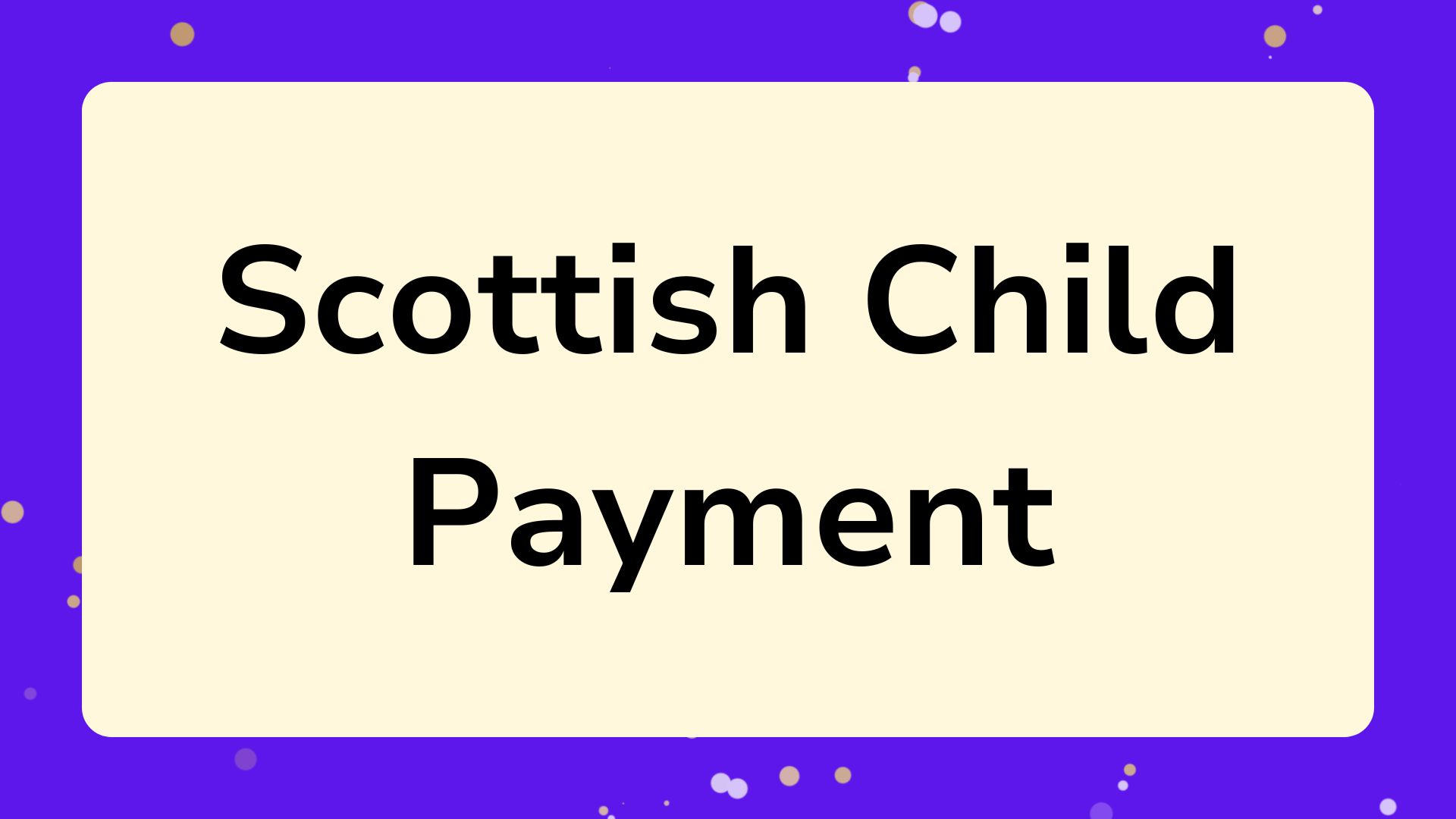 Scottish Child Payment