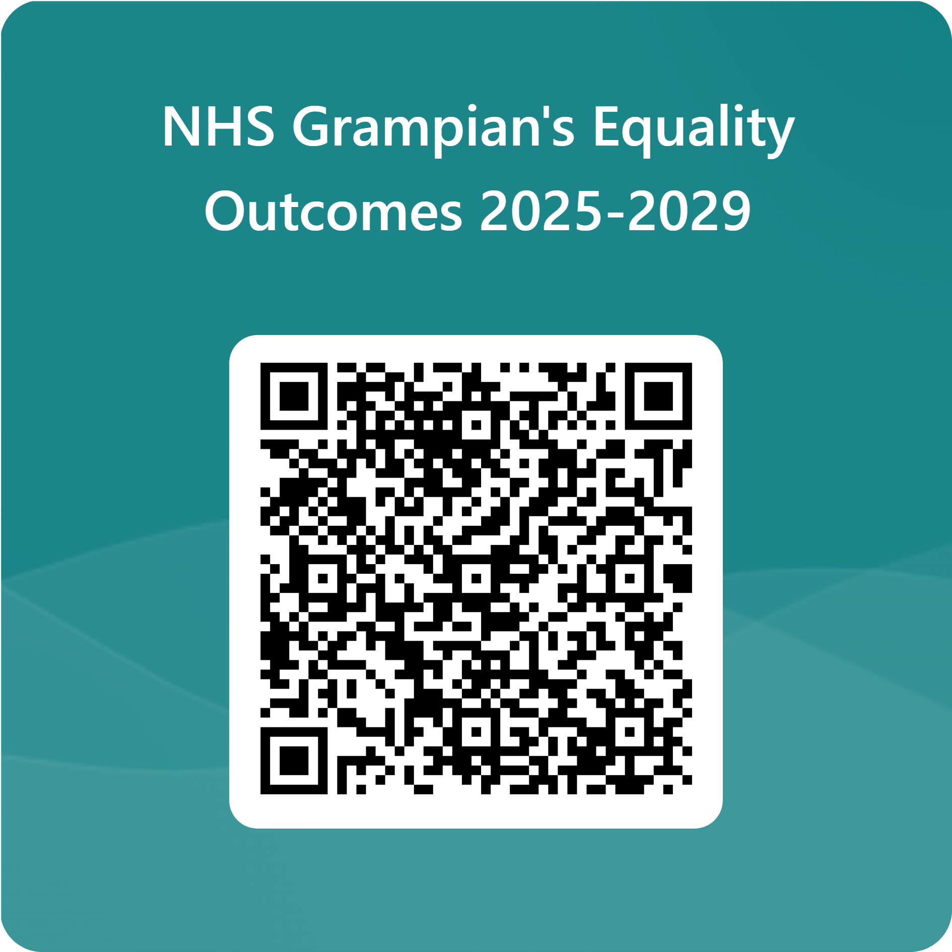 QRCode for NHS Grampian's Equality Outcomes 2025-2029, ©NHS Grampian QRCode for NHS Grampian's Equality Outcomes 2025-2029