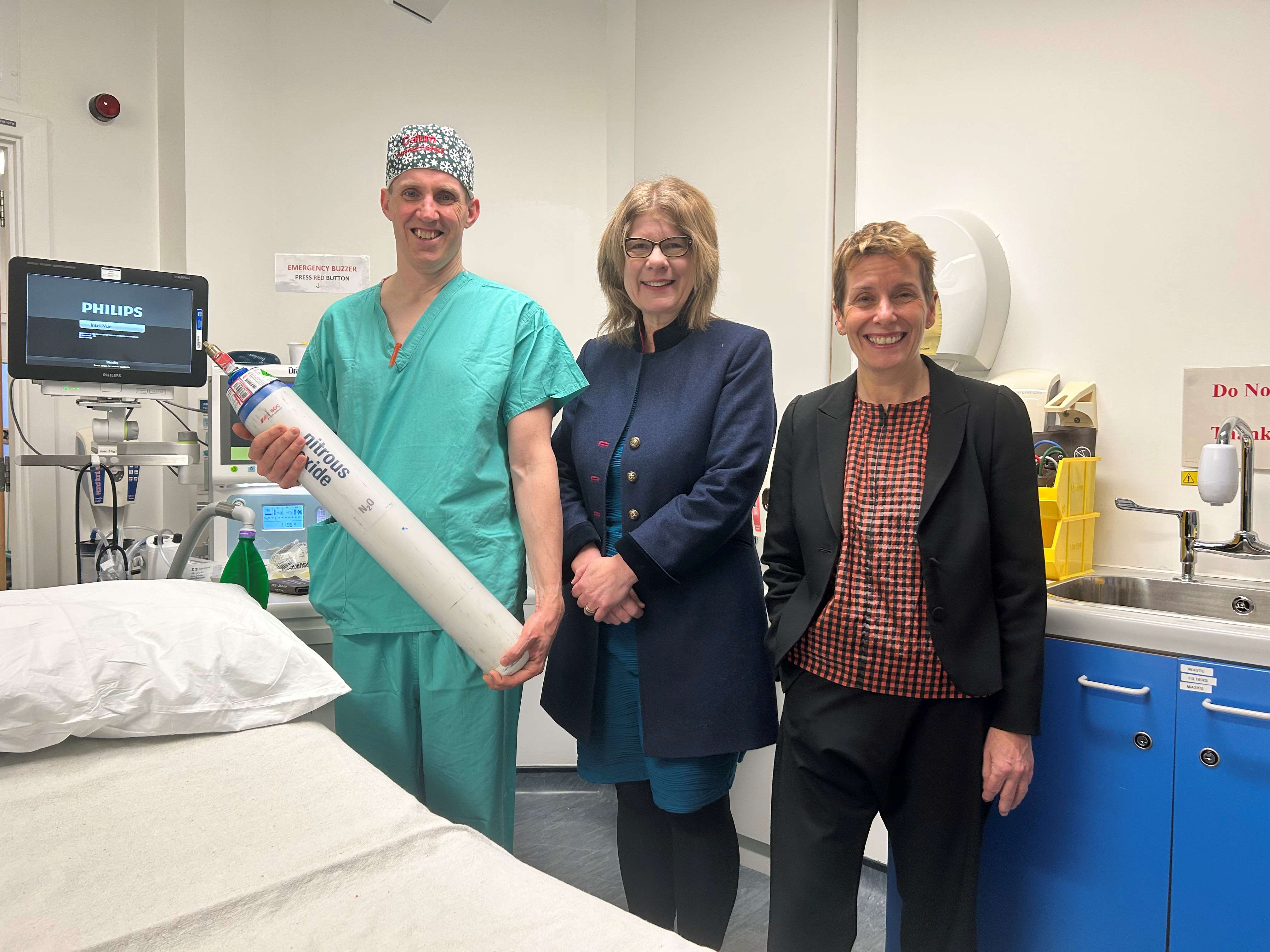 (left to right) Dr Calum McDonald, Alison Evison and Jillian Evans